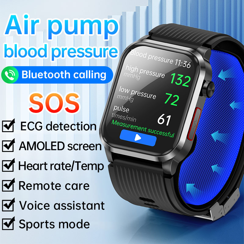 Fall Detection Watch - P300pro BT Call Air Pump Airbag