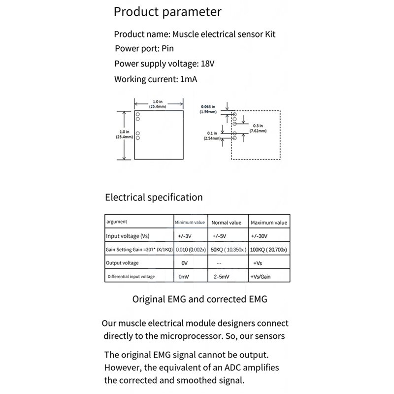 A52T 5X Muscle Electrical Sens – Muscle Sensor Emg recenzja i cena
