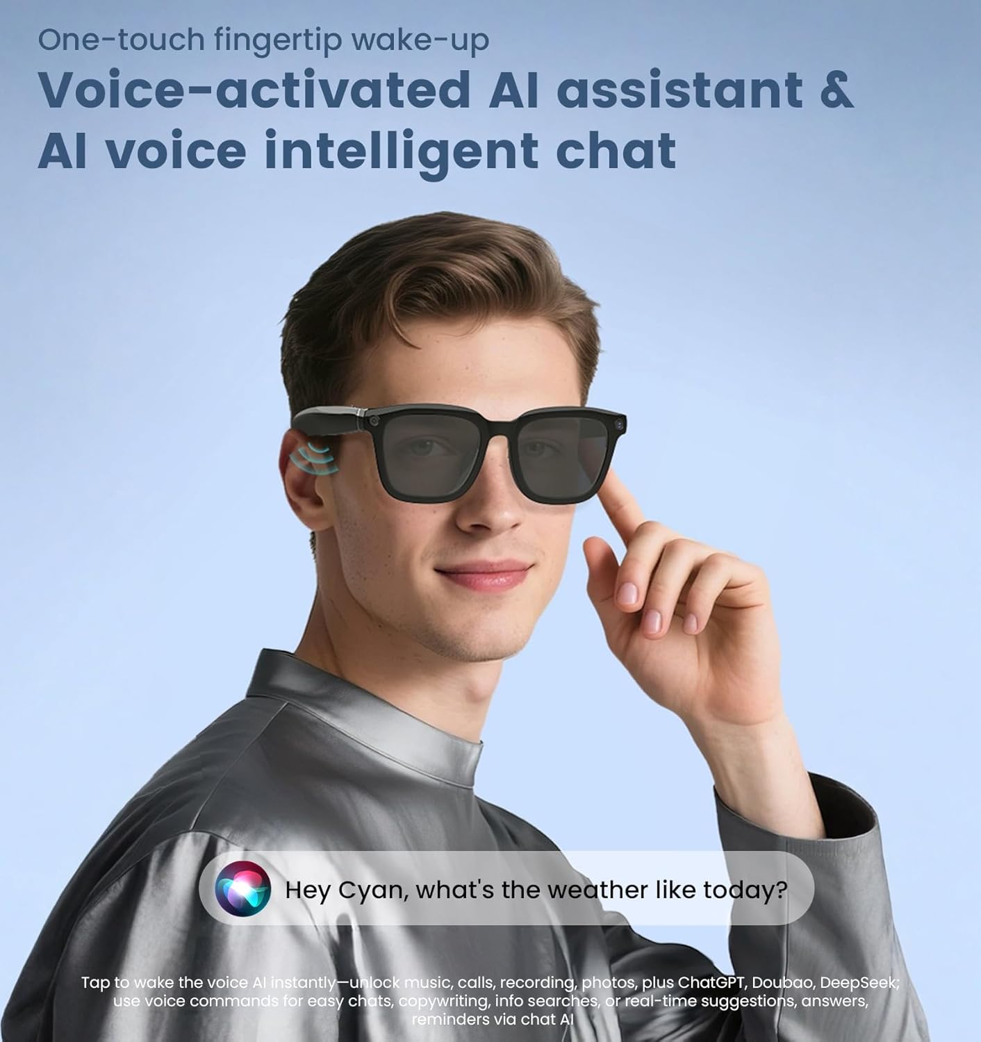 AI Smart Camera Glasses 1080P  – Smart Glasses Lens recenzja i cena
