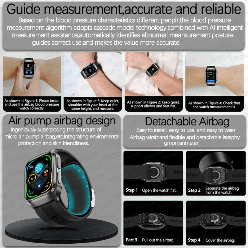 True Blood Pressure Smart Watc – Fall Detection Watch recenzja i cena
