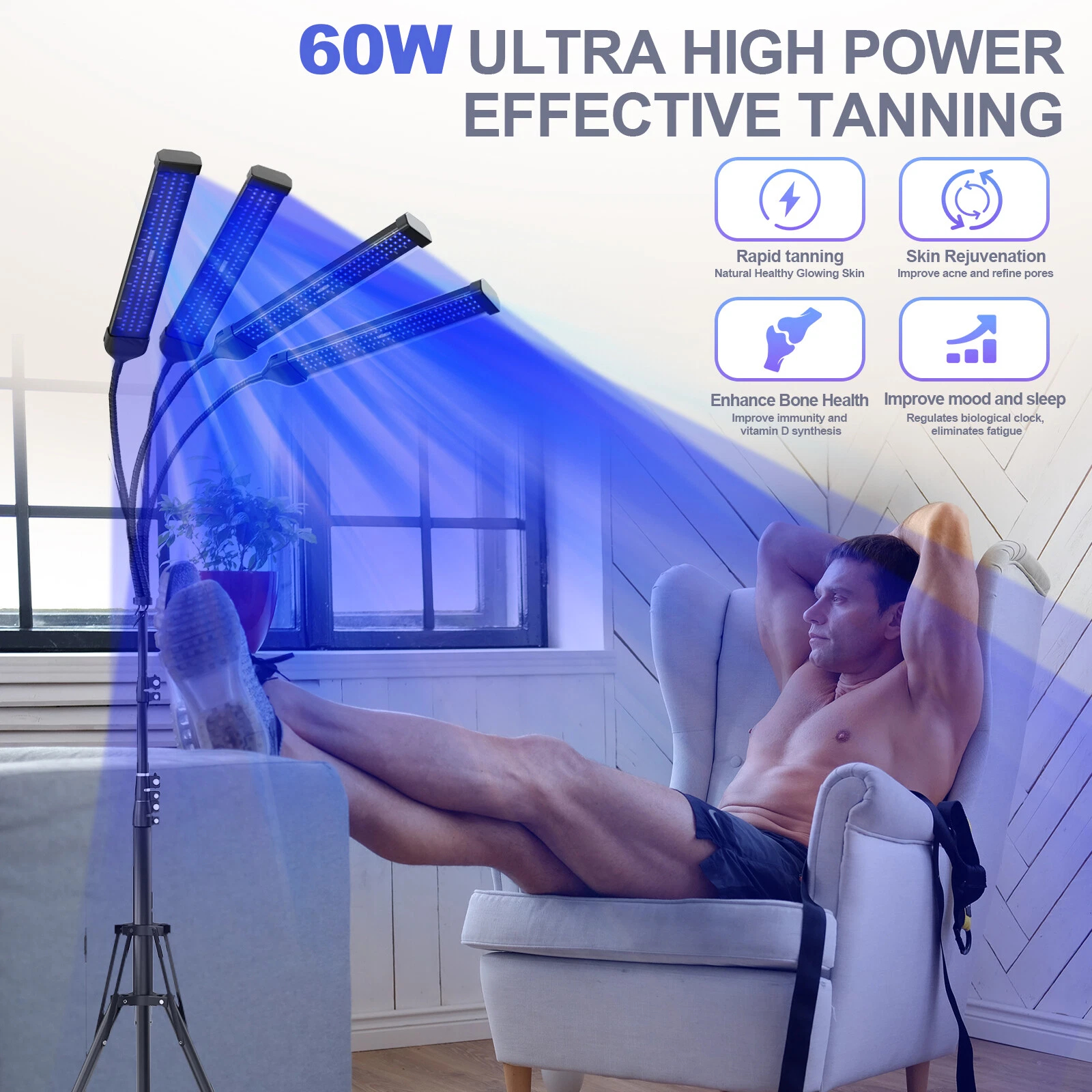 UV Tanning Lamp for Face & Bod – Light Therapy Glasses recenzja i cena