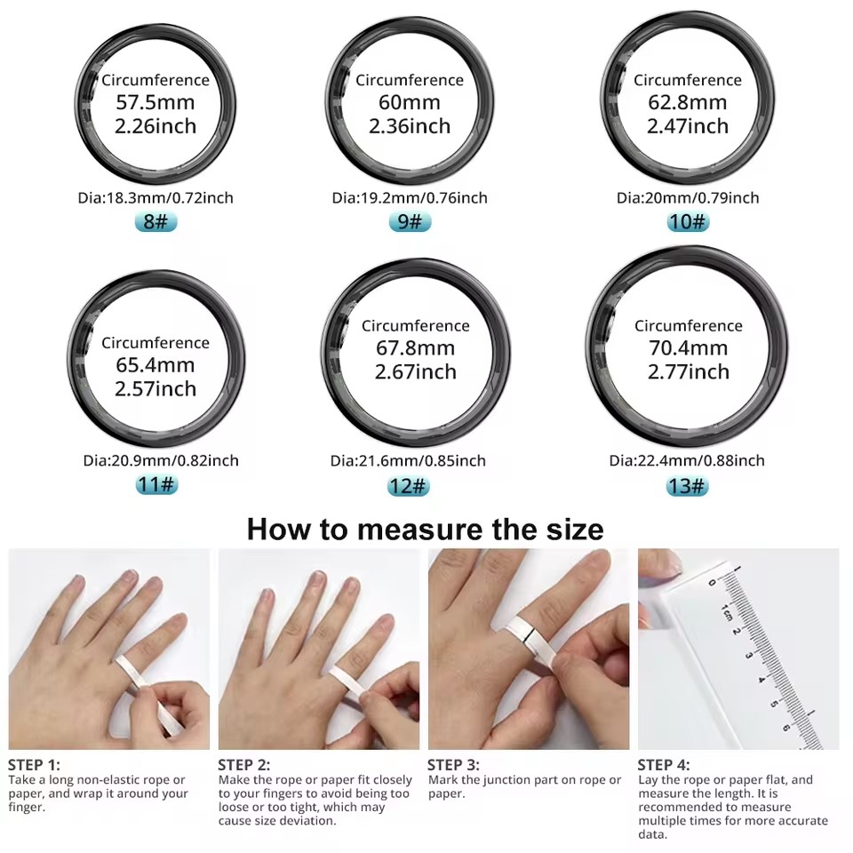 Smart Ring Men Women with Char – Temperature Ring Skin recenzja i cena