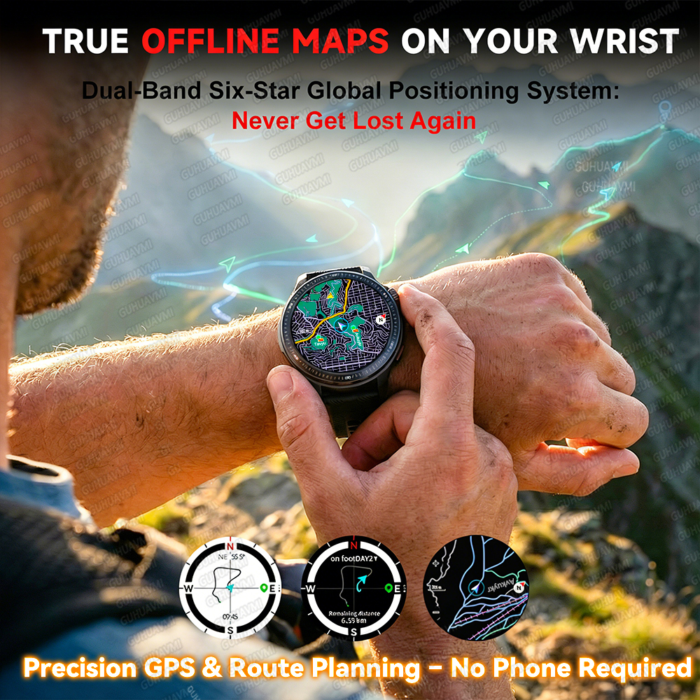 NEW 4G Memory GPS Offline Map  – Fall Detection Watch recenzja i cena