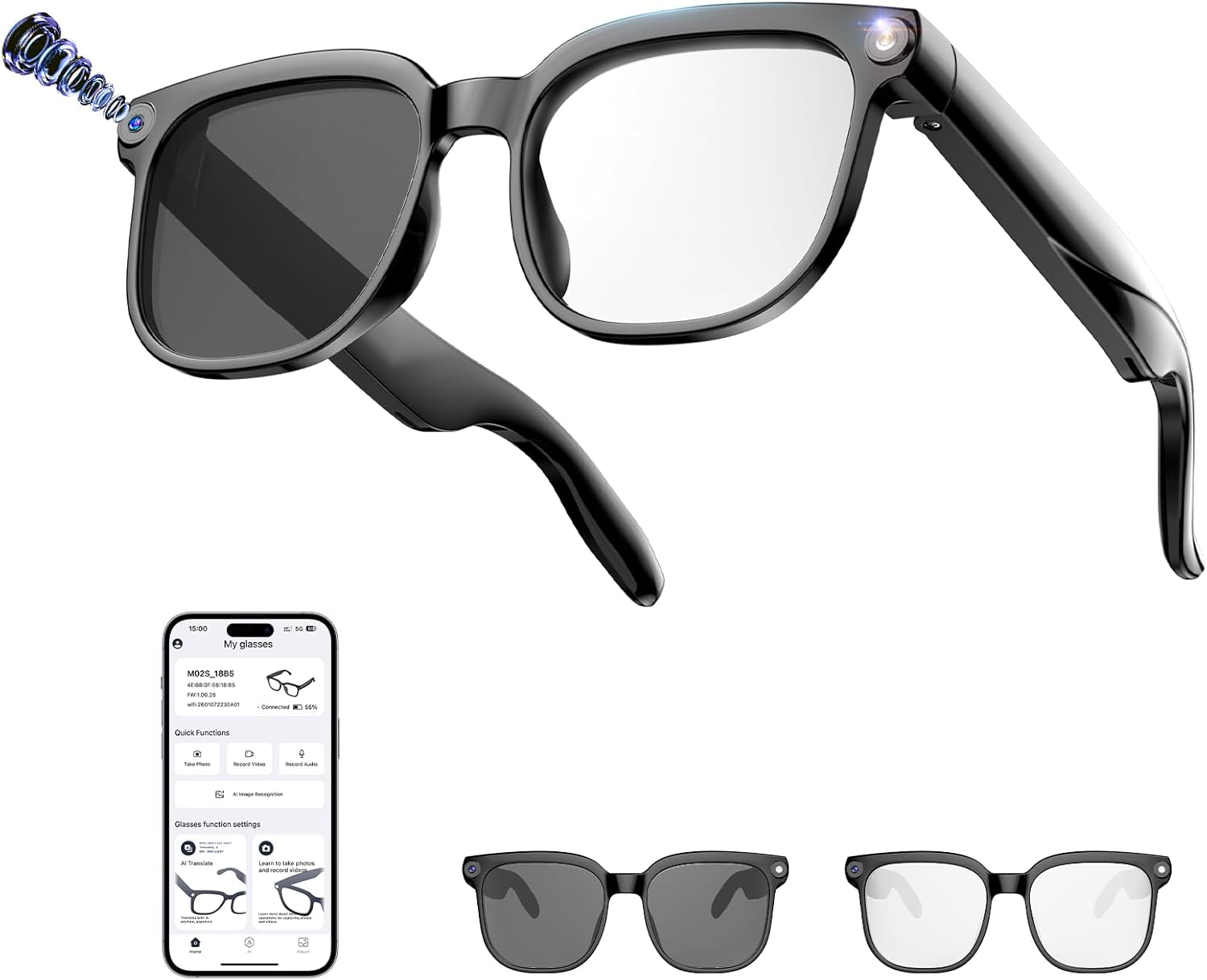 AI Smart Glasses: 8MP Camera,  – Smart Glasses Lens recenzja i cena