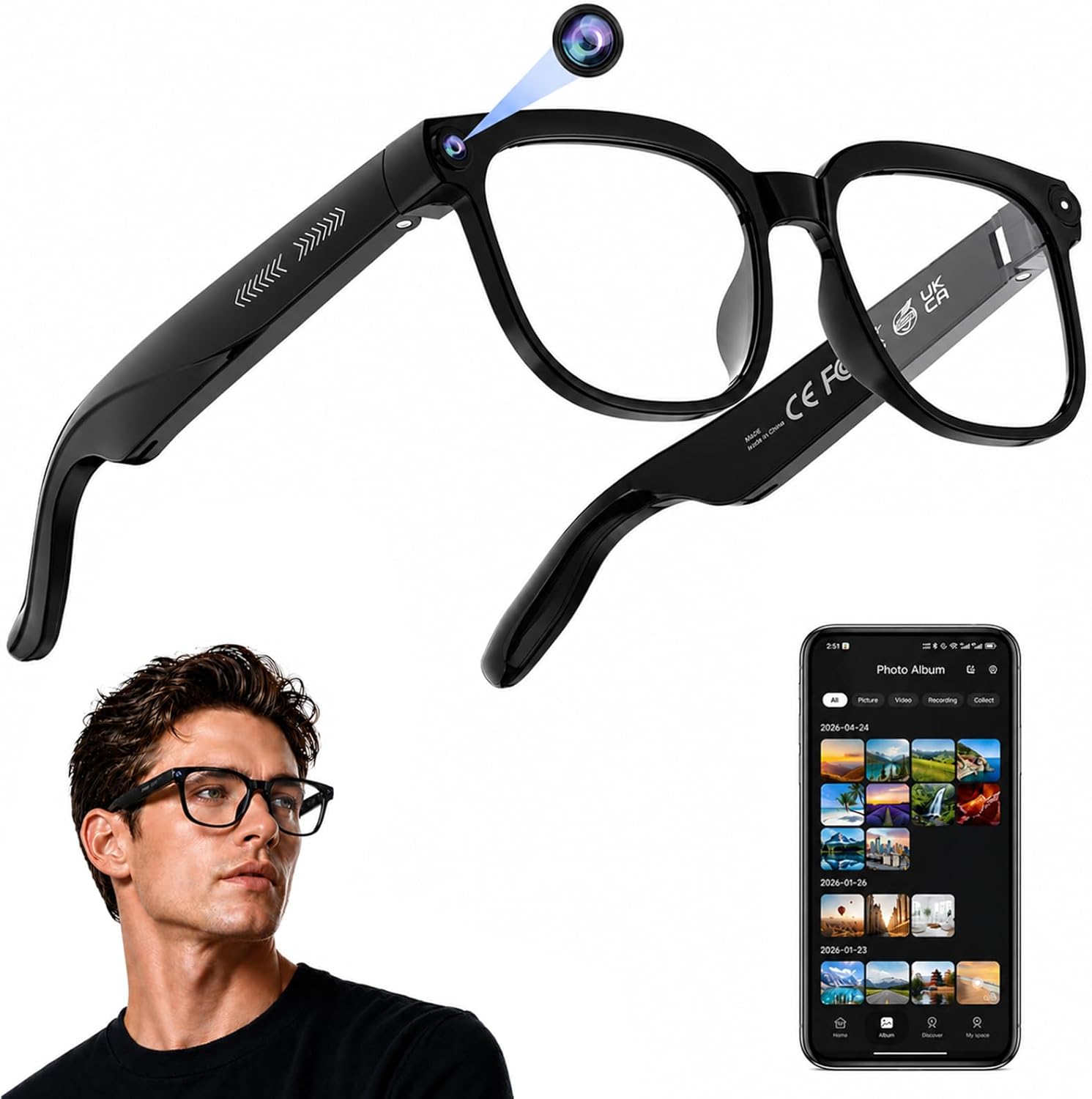 AI Smart Glasses: 4K Camera, R – Smart Glasses Lens recenzja i cena