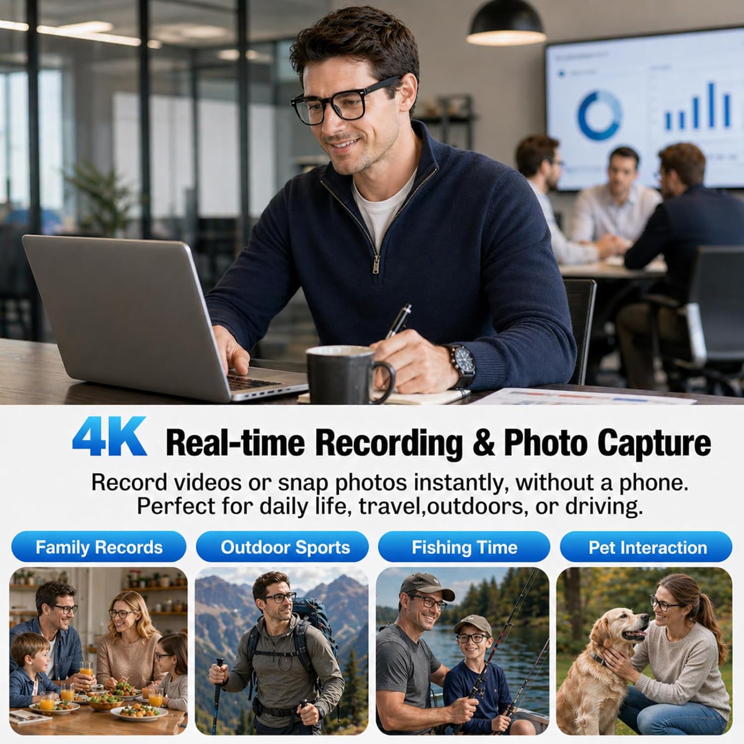AI Smart Glasses: 4K Camera, R – Smart Glasses Lens recenzja i cena