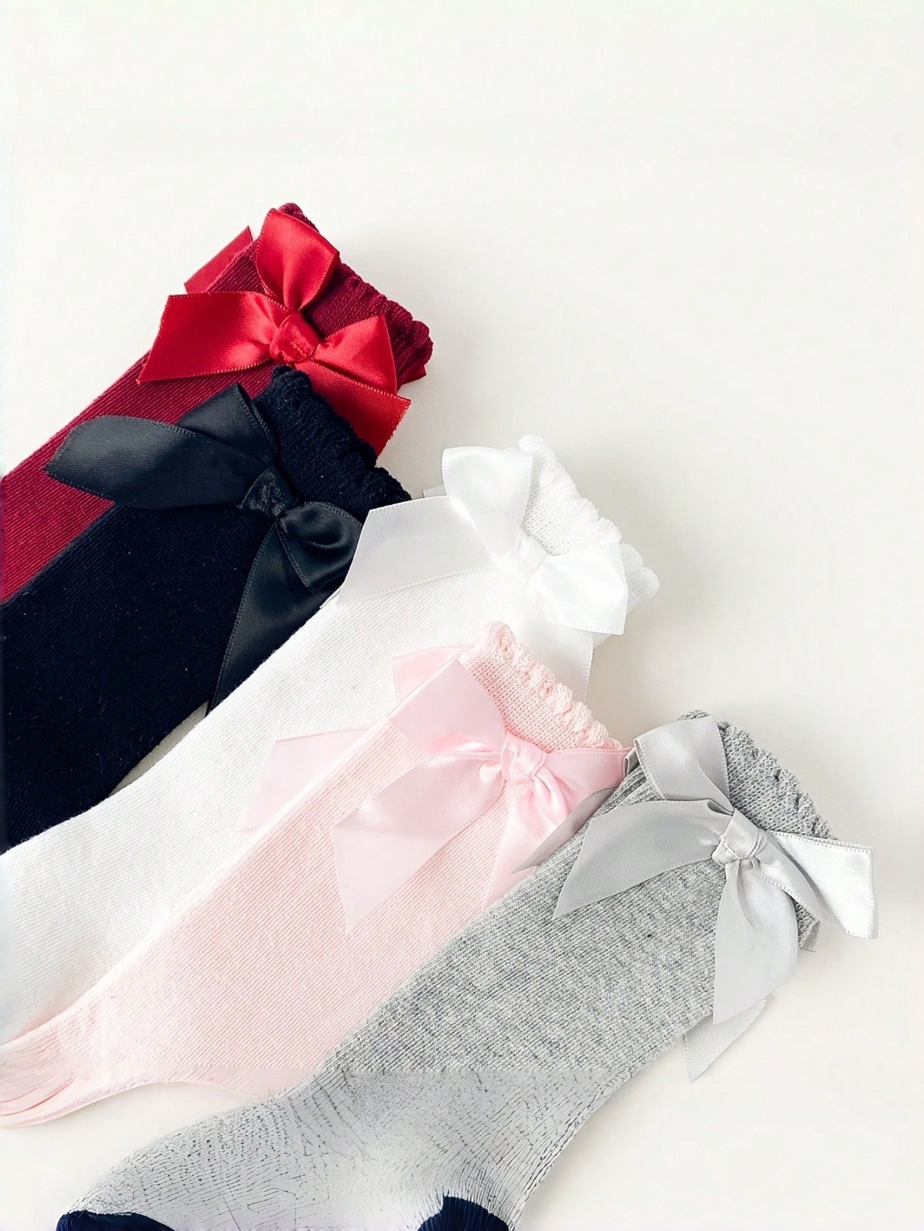 1/5 Pairs Baby Girls Bow Knee  – Baby Sock Oximeter recenzja i cena