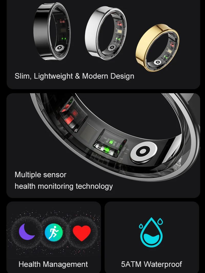 2026 Smart Ring R09 5ATM Water – Temperature Ring Skin recenzja i cena