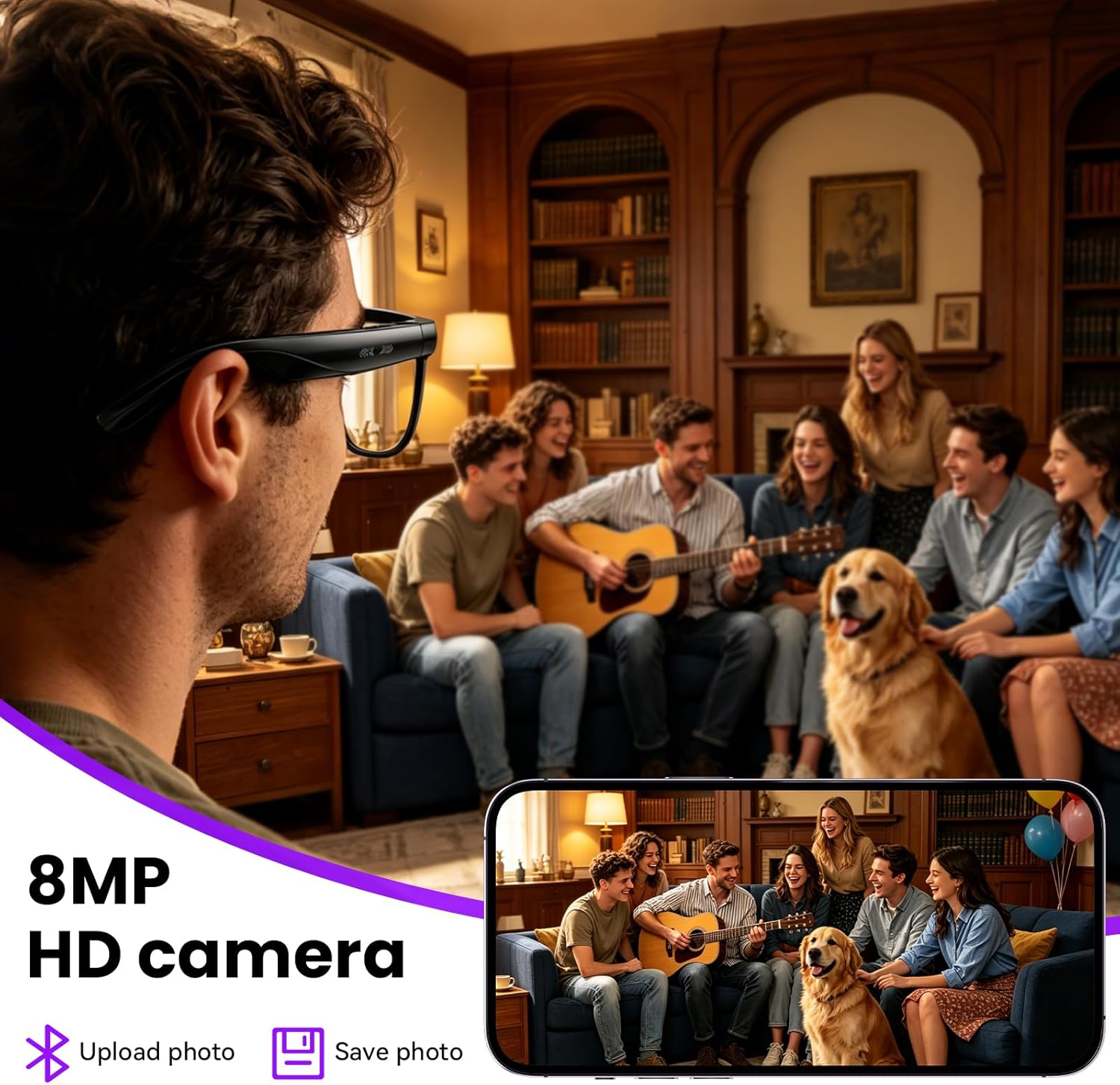 8MP Camera Smart Glasses: 4K P – Smart Glasses Lens recenzja i cena